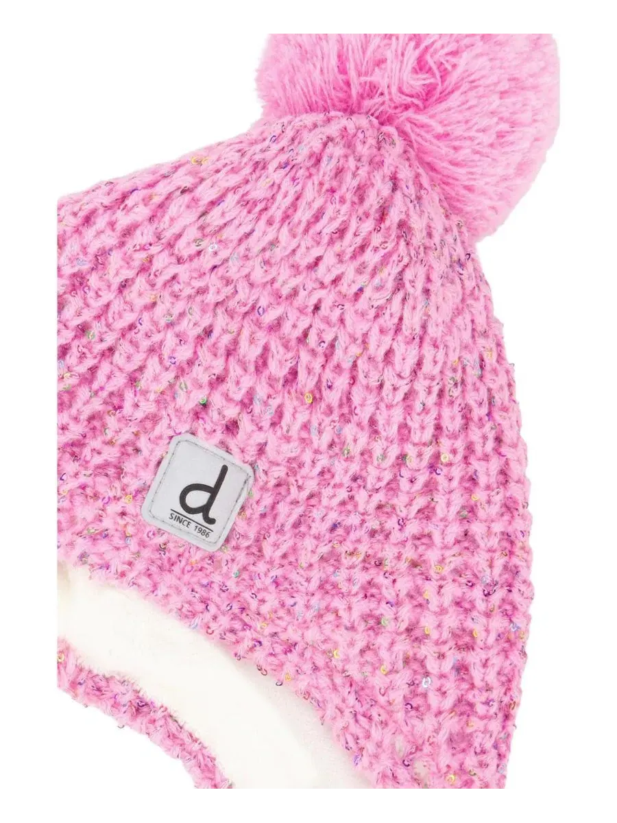 Детская зимняя шапка из перуанской шерсти с помпоном, модель Winter Peruvian Knit Hat Deux par Deux — изображение 4 из 5