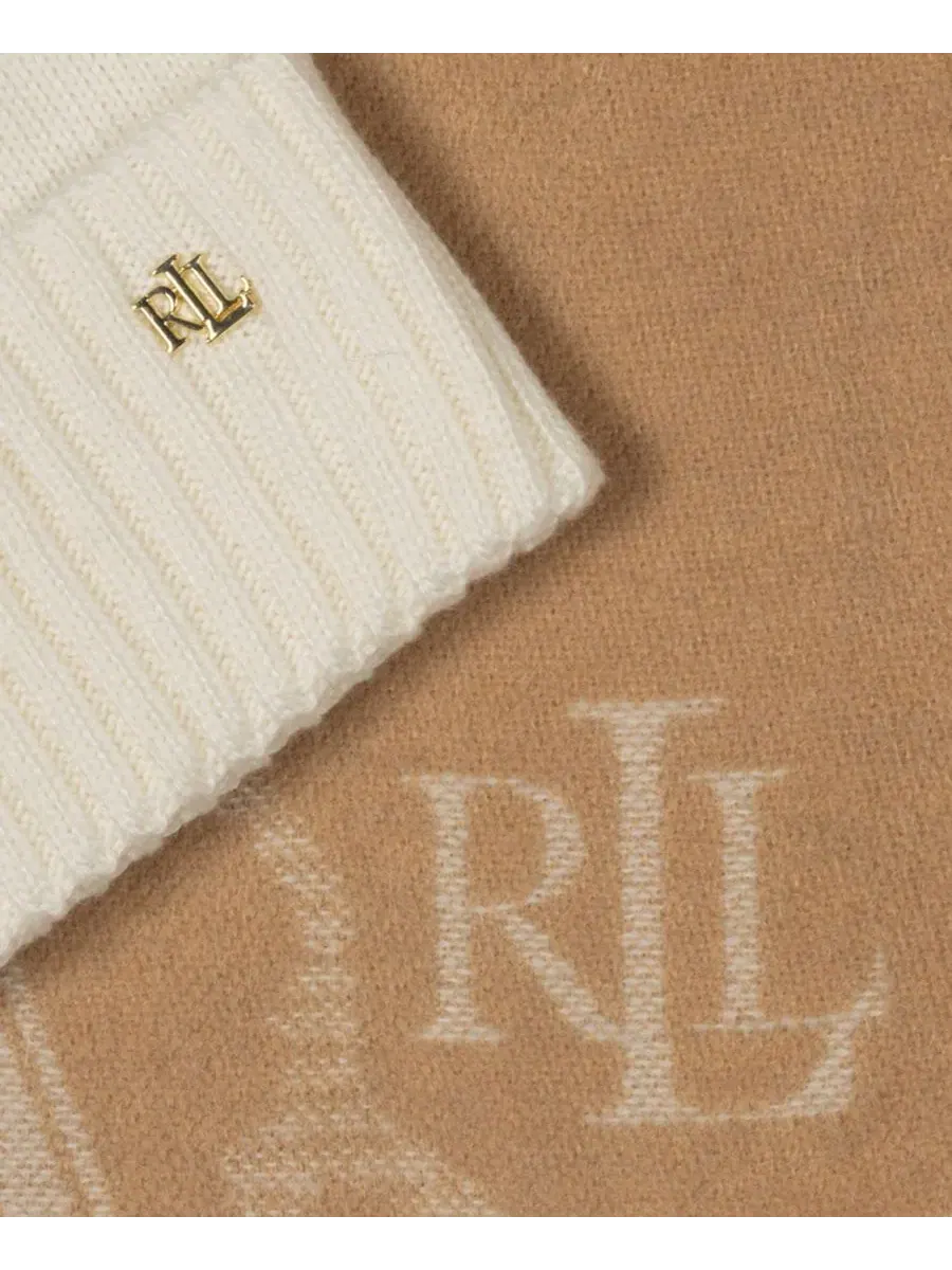Комплект из шарфа и шапки Equestrian Woven Scarf and Knit Beanie Set Lauren Ralph Lauren, Lauren — изображение 4 из 4