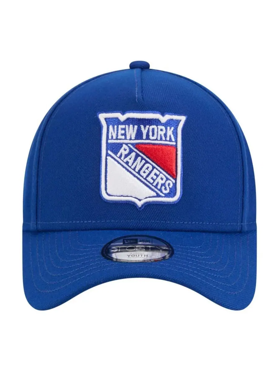 Большая детская кепка New York Rangers 9FORTY A-Frame с регулируемой высотой, синяя, для мальчиков — изображение 3 из 5