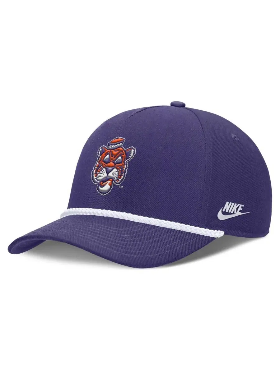Бейсболка Nike Rise с принтом Clemson Tigers — изображение 3 из 4, фиолетовый