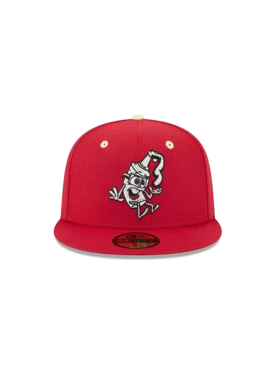 Кепка New Era 59FIFTY с принтом, Rocket City Trash Pandas — изображение 2 из 4, красный