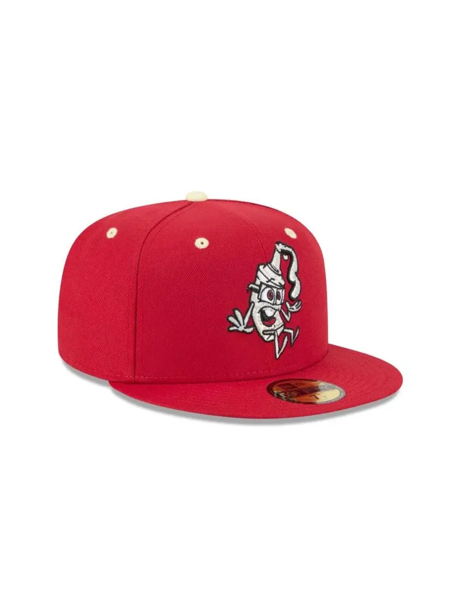 Кепка New Era 59FIFTY с принтом, Rocket City Trash Pandas — изображение 4 из 4, красный