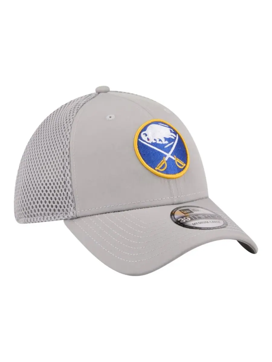 Кепка-бейсболка New Era Buffalo Sabres 39THIRTY Flex — изображение 3 из 7, серый
