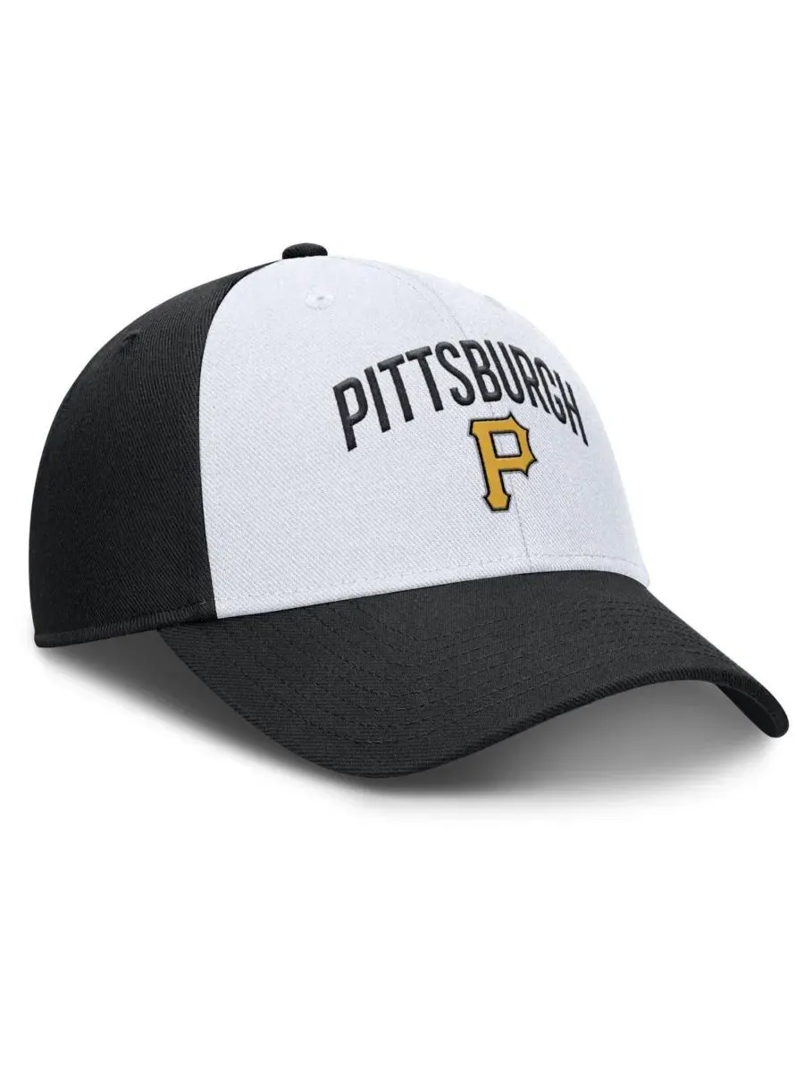 Кепка с вышивкой Pittsburgh Pirates Club Performance Nike — изображение 2 из 4, белый черный