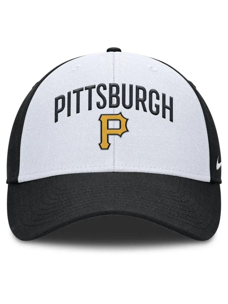 Кепка с вышивкой Pittsburgh Pirates Club Performance Nike — изображение 3 из 4, белый черный