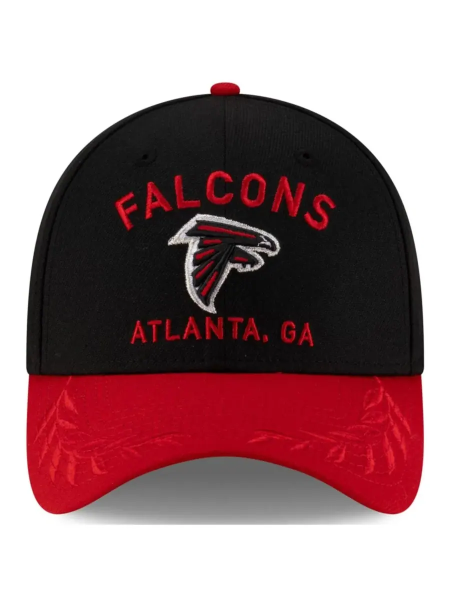 New Era Мужская черно-красная кепка Atlanta Falcons 39THIRTY Flex Hat с символикой драфта НФЛ 2025 — изображение 4 из 5