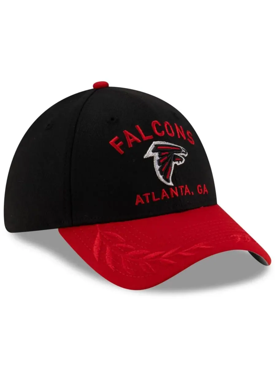 New Era Мужская черно-красная кепка Atlanta Falcons 39THIRTY Flex Hat с символикой драфта НФЛ 2025 — изображение 5 из 5