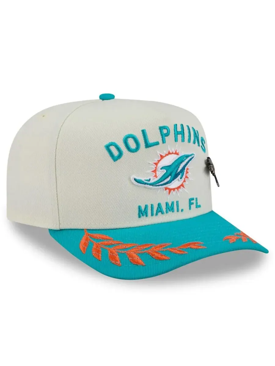 New Era Мужская кепка A-Frame 59FIFTY кремового/бирюзового цвета с символикой команды Miami — изображение 3 из 5