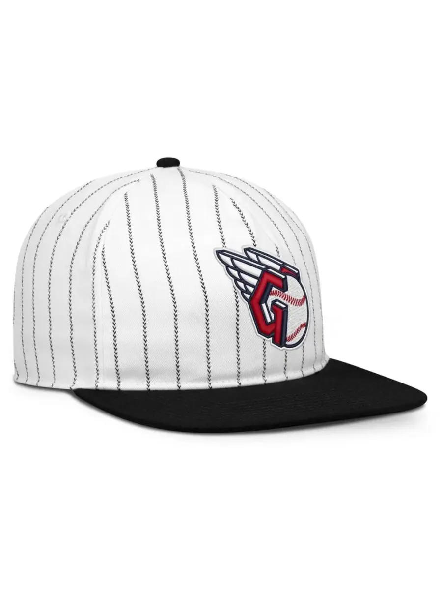 Бейсболка с козырьком Cleveland Guardians Cooperstown Collection Pro Adjustable Hat Nike — изображение 3 из 4, белый черный