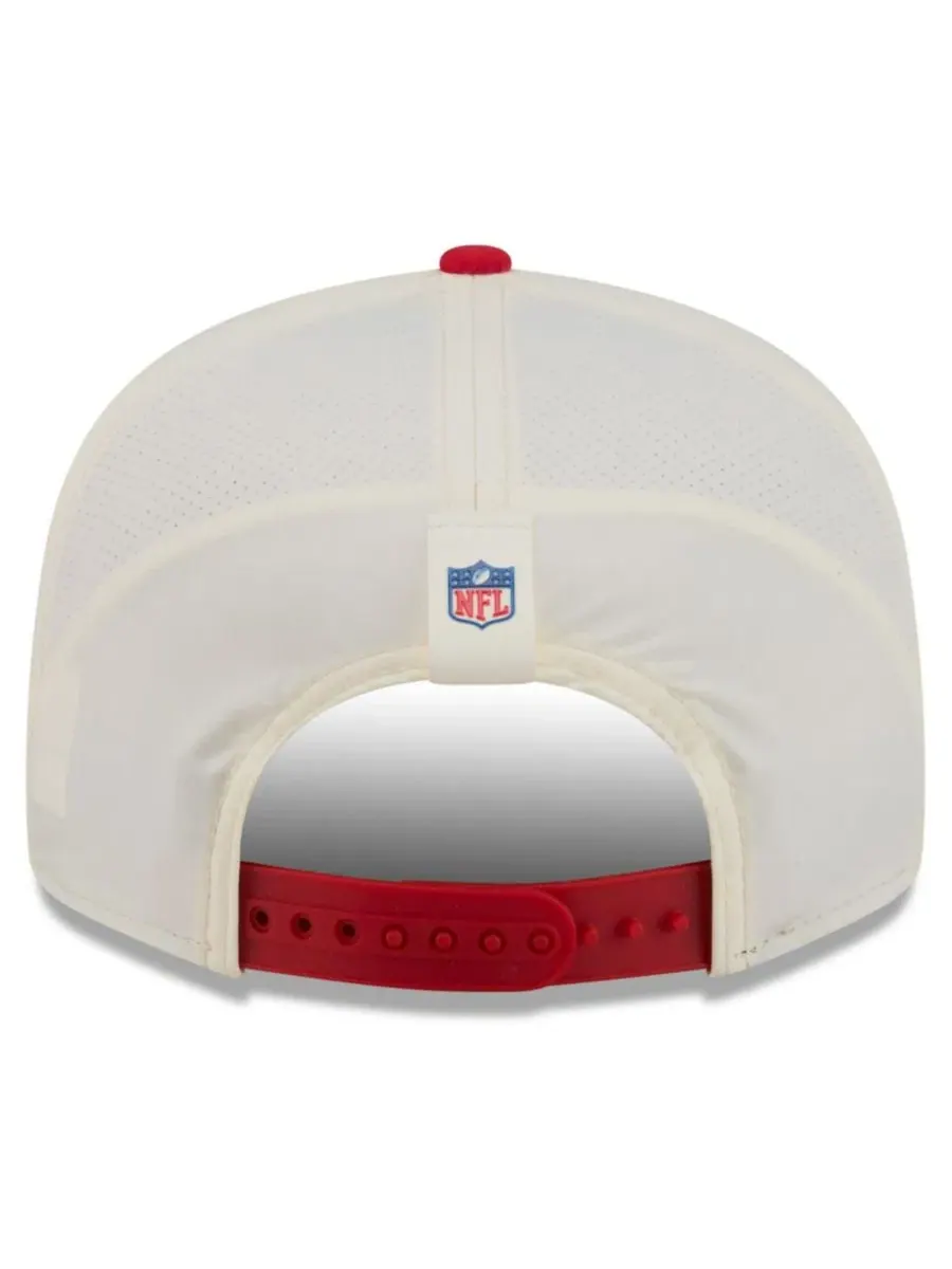 Кепка-снапбек с высокой тульей и плоским козырьком, Kansas City Chiefs New Era — изображение 4 из 5, кремовый красный
