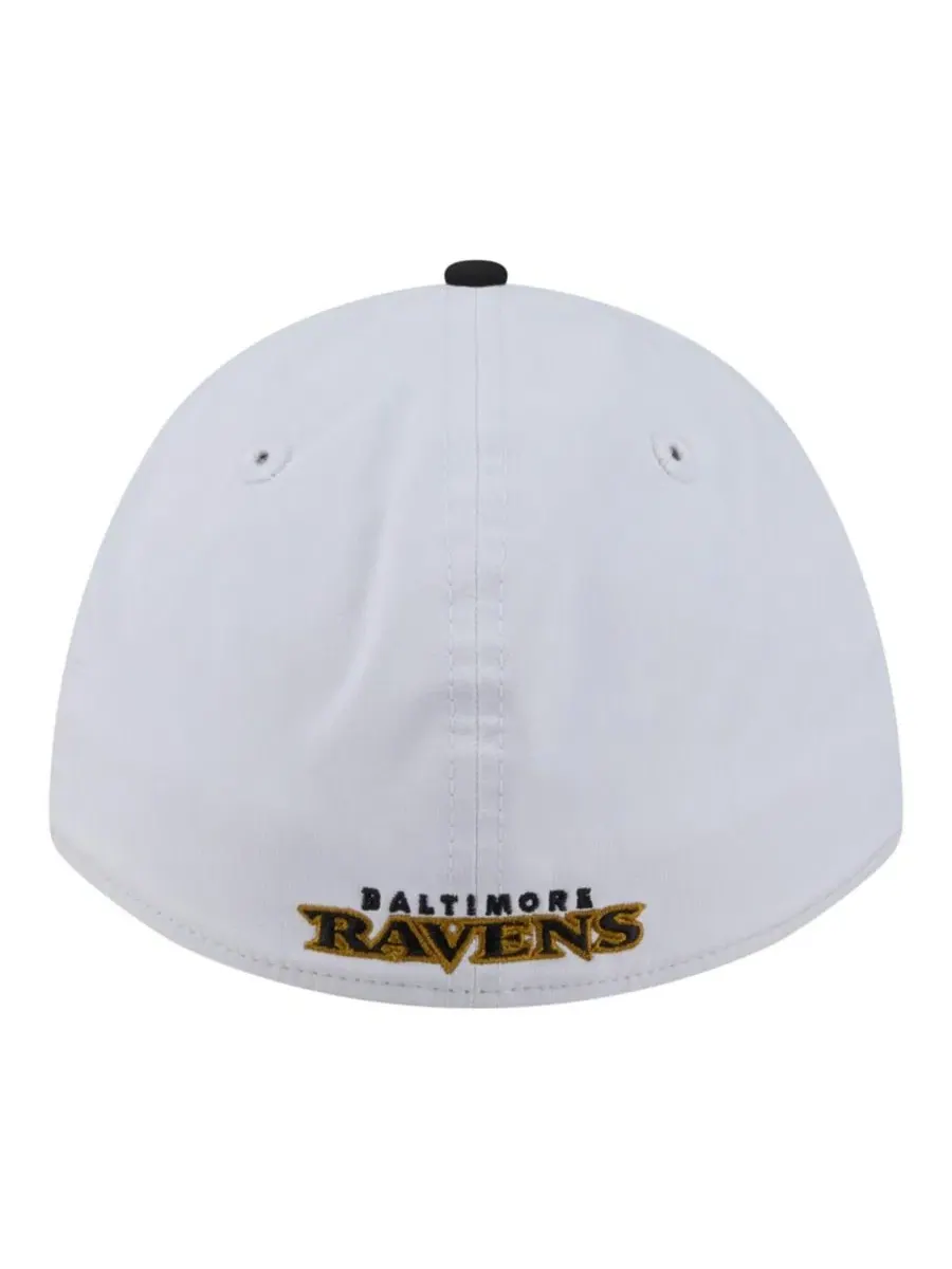 Кепка с принтом Patch 39THIRTY A-Frame M-Crown Perforated Flex Hat New Era — изображение 4 из 5, белый черный