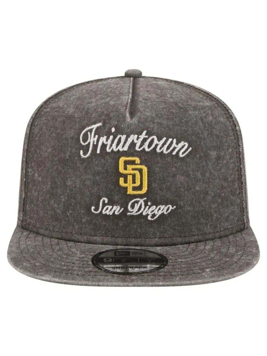 Кепка-снэпбек New Era с вышивкой, модель City Slogan A-Frame 9FIFTY — изображение 2 из 7, черный