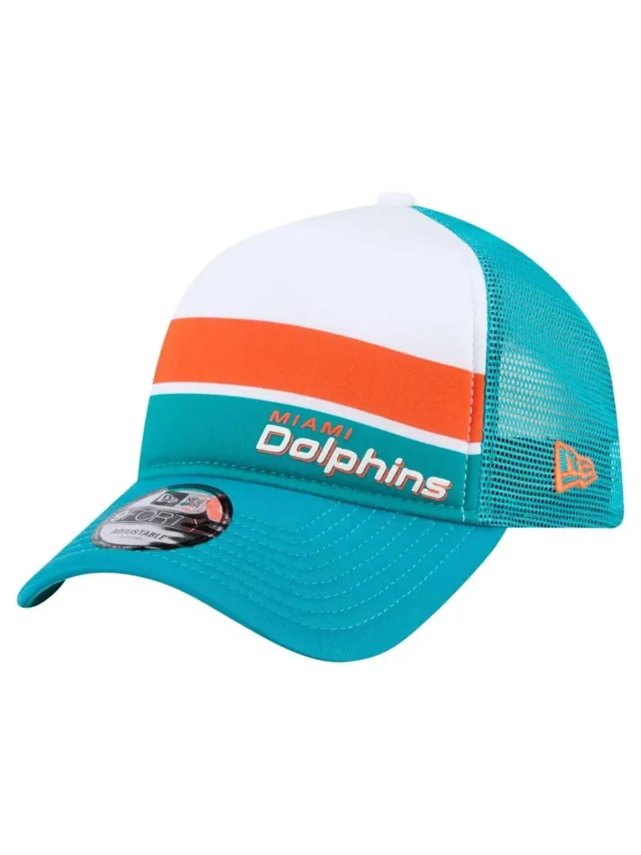 Кепка-тракер с принтом Miami Dolphins, модель Sport Night Color Block 9FORTY A-Frame New Era