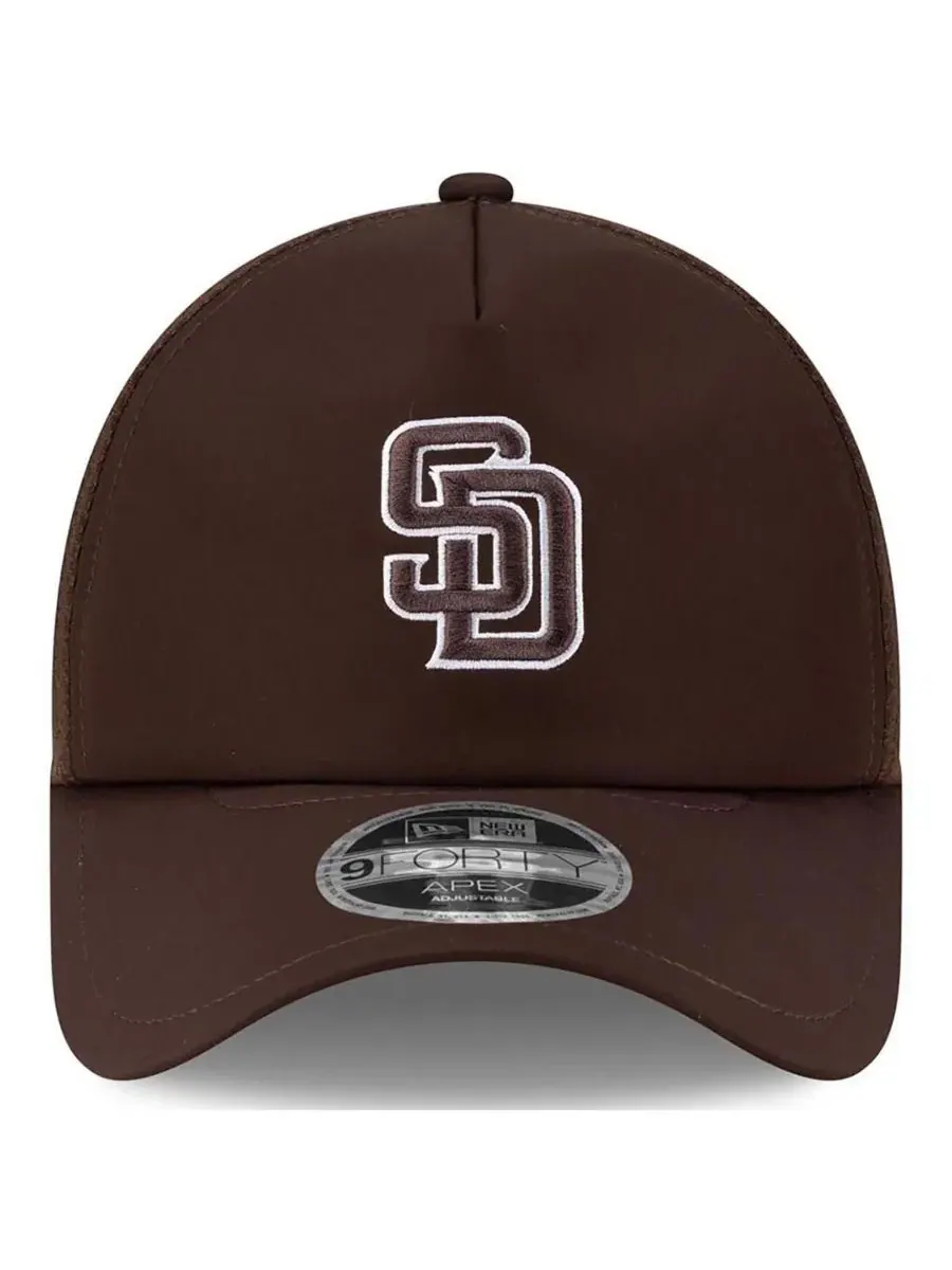 Бейсболка New Era 9FORTY Apex с вышитым логотипом San Diego Padres — изображение 4 из 4, коричневый