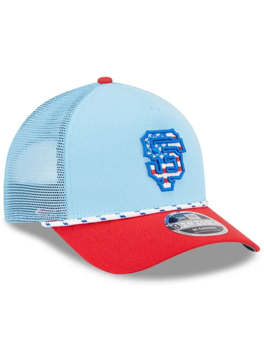 New Era Мужская светло-голубая/красная кепка-тракер San Francisco Giants 2025 ко Дню независимости — изображение 3 из 4