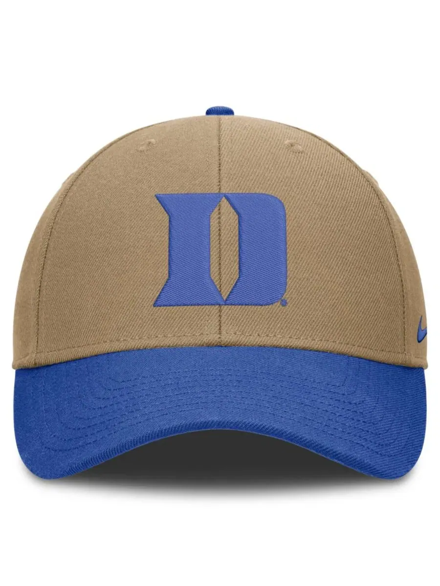 Кепка с вышивкой Duke Blue Devils Rise Dri-FIT Nike — изображение 2 из 4, бежевый