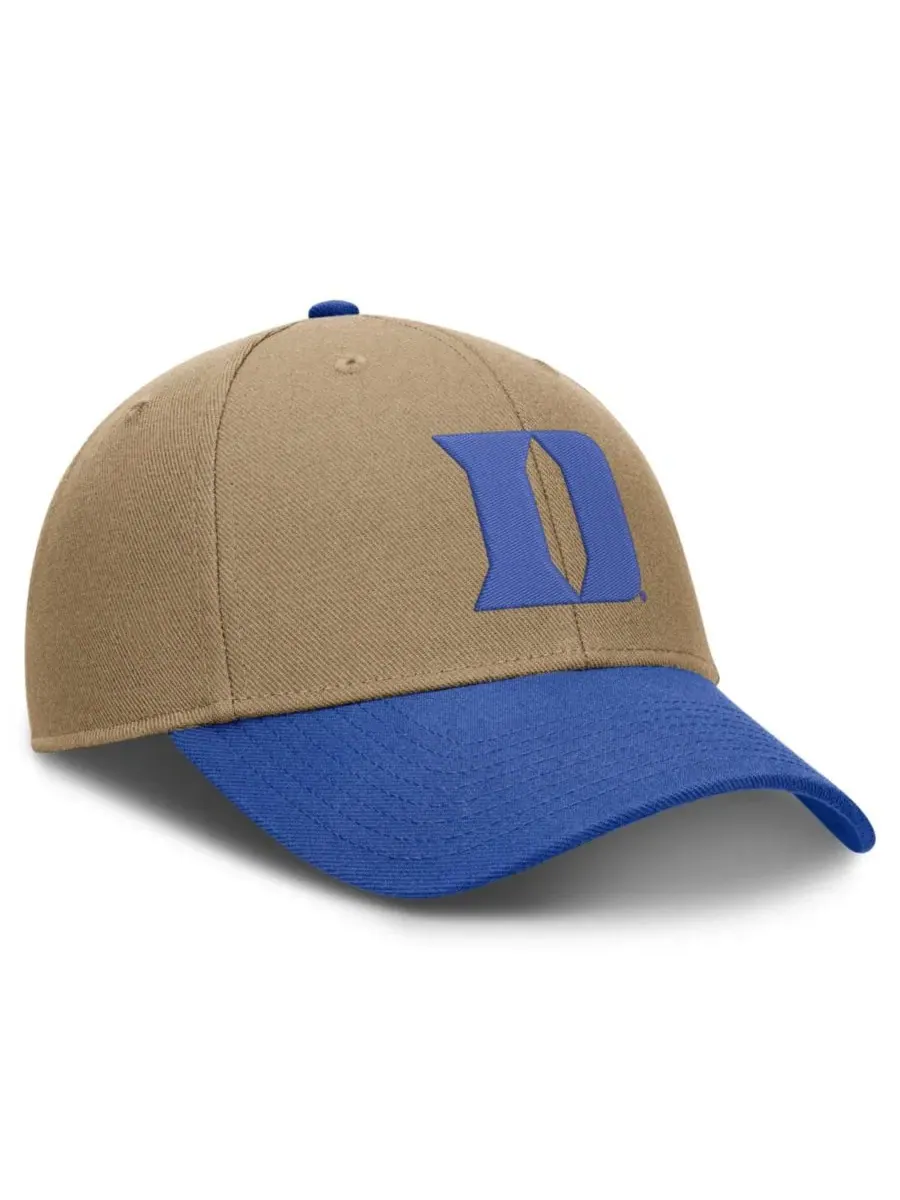 Кепка с вышивкой Duke Blue Devils Rise Dri-FIT Nike — изображение 3 из 4, бежевый