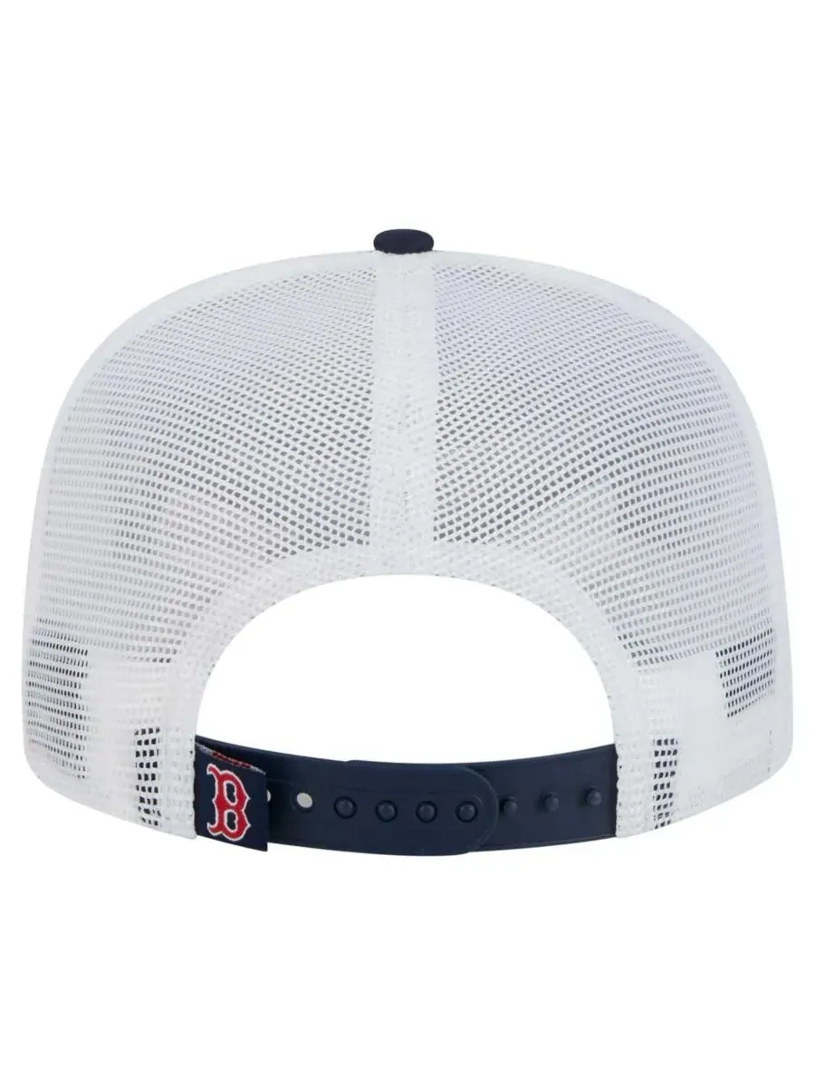 New Era Мужская темно-синяя бейсболка Boston Red Sox 9FIFTY A-Frame Trucker Snapback — изображение 3 из 5, темно-синий