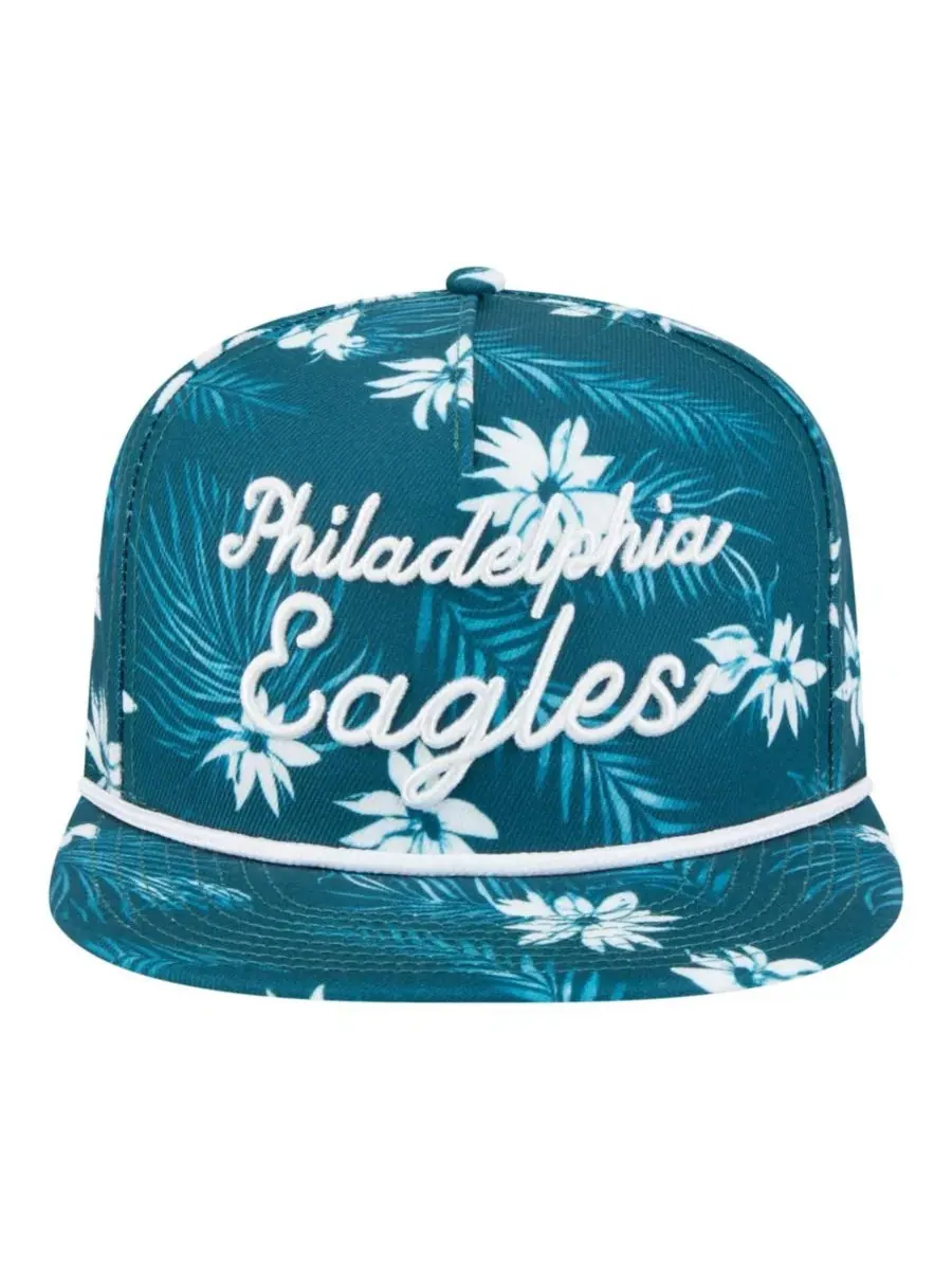 Кепка-снэпбек с принтом Philadelphia Eagles Palm Print New Era — изображение 2 из 5, зеленый