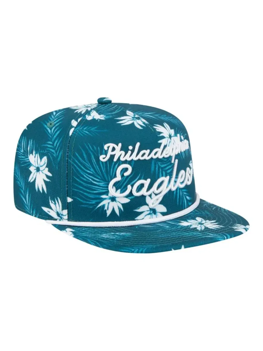 Кепка-снэпбек с принтом Philadelphia Eagles Palm Print New Era — изображение 3 из 5, зеленый