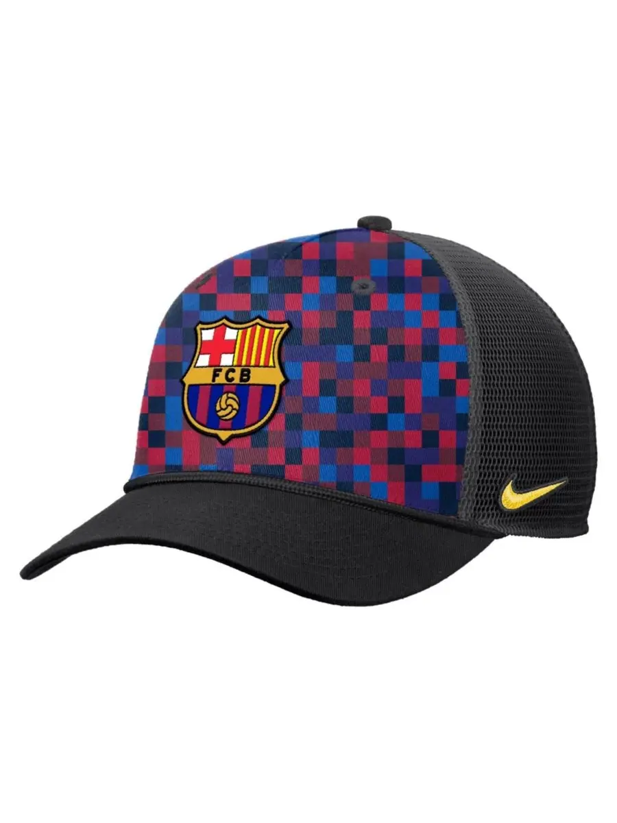 Бейсболка Nike Rise с принтом, модель Barcelona Rise Rope Trucker A-Frame