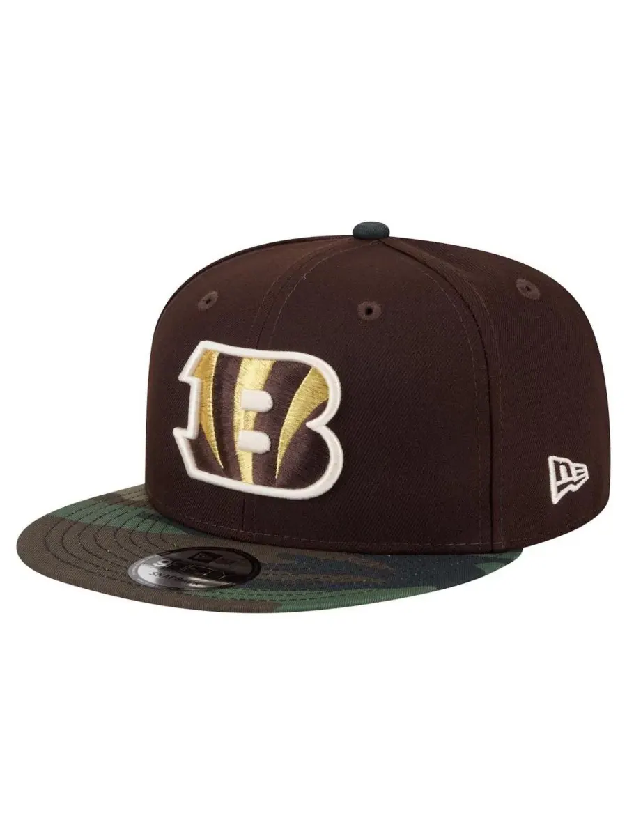 Кепка-снэпбек с принтом Burnt Wood Camo New Era