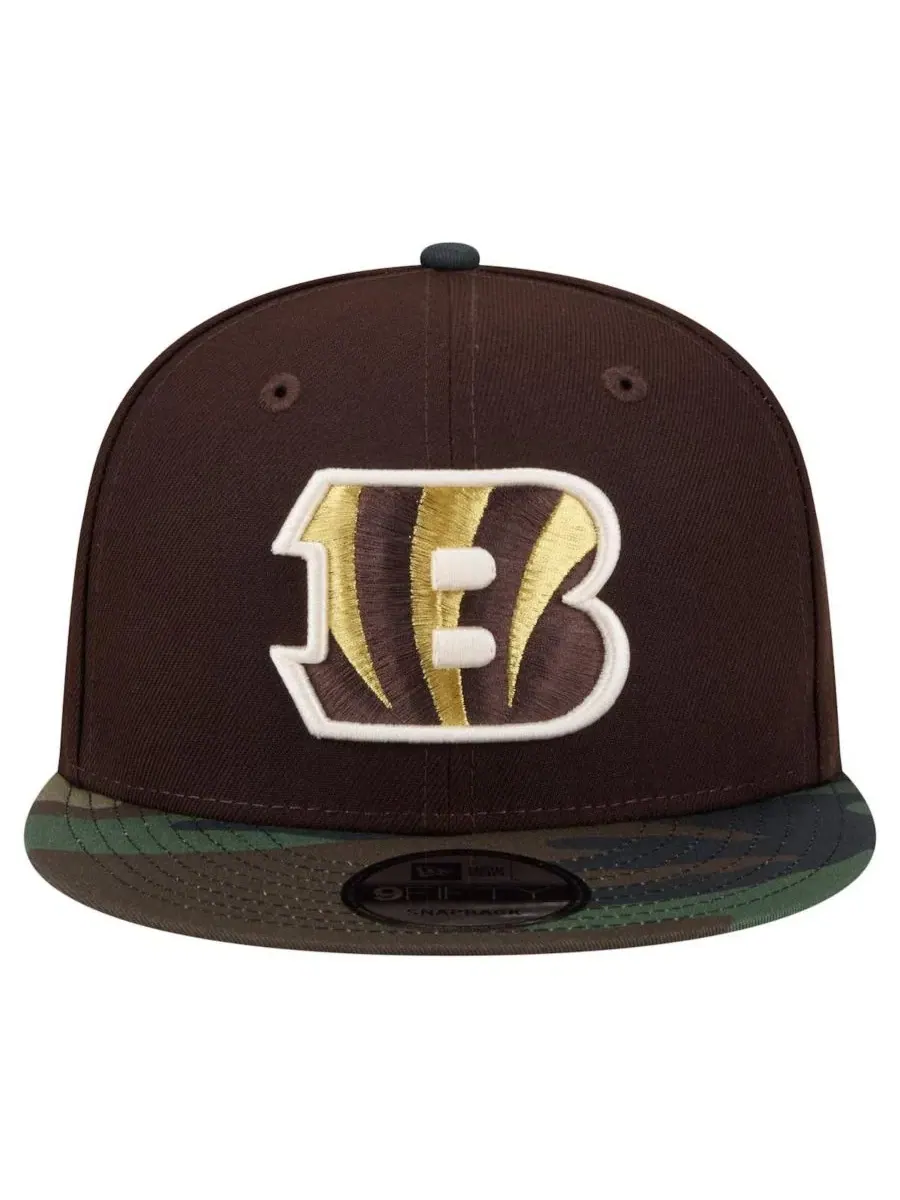 Кепка-снэпбек с принтом Burnt Wood Camo New Era — изображение 5 из 5, коричневый