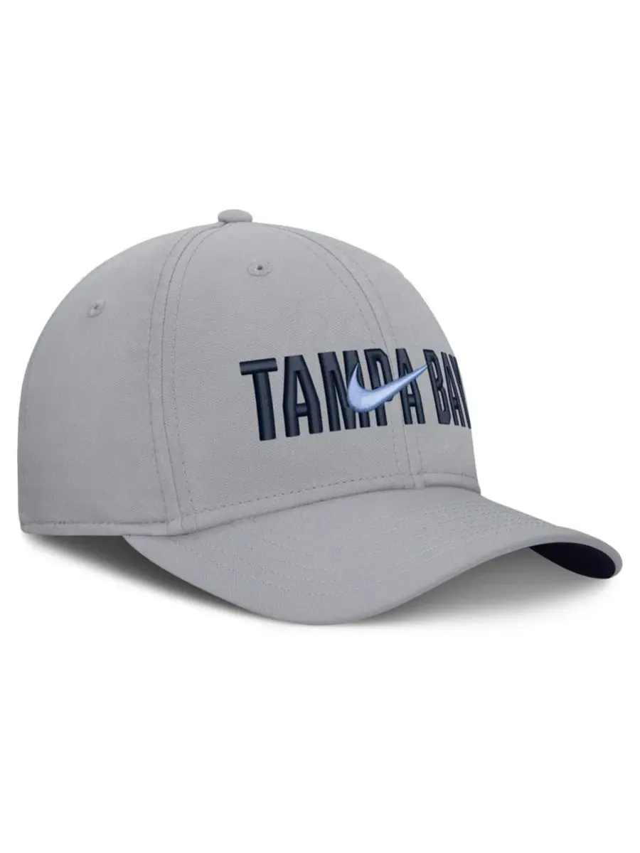 Кепка Nike Tampa Bay Rays Primetime Rise Dri-FIT Flex Hat — изображение 3 из 5, серый