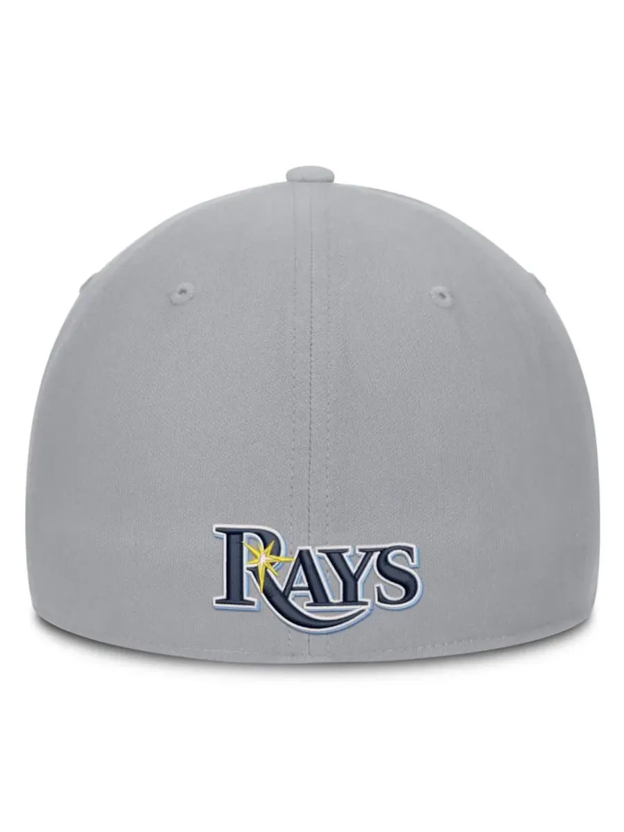 Кепка Nike Tampa Bay Rays Primetime Rise Dri-FIT Flex Hat — изображение 4 из 5, серый