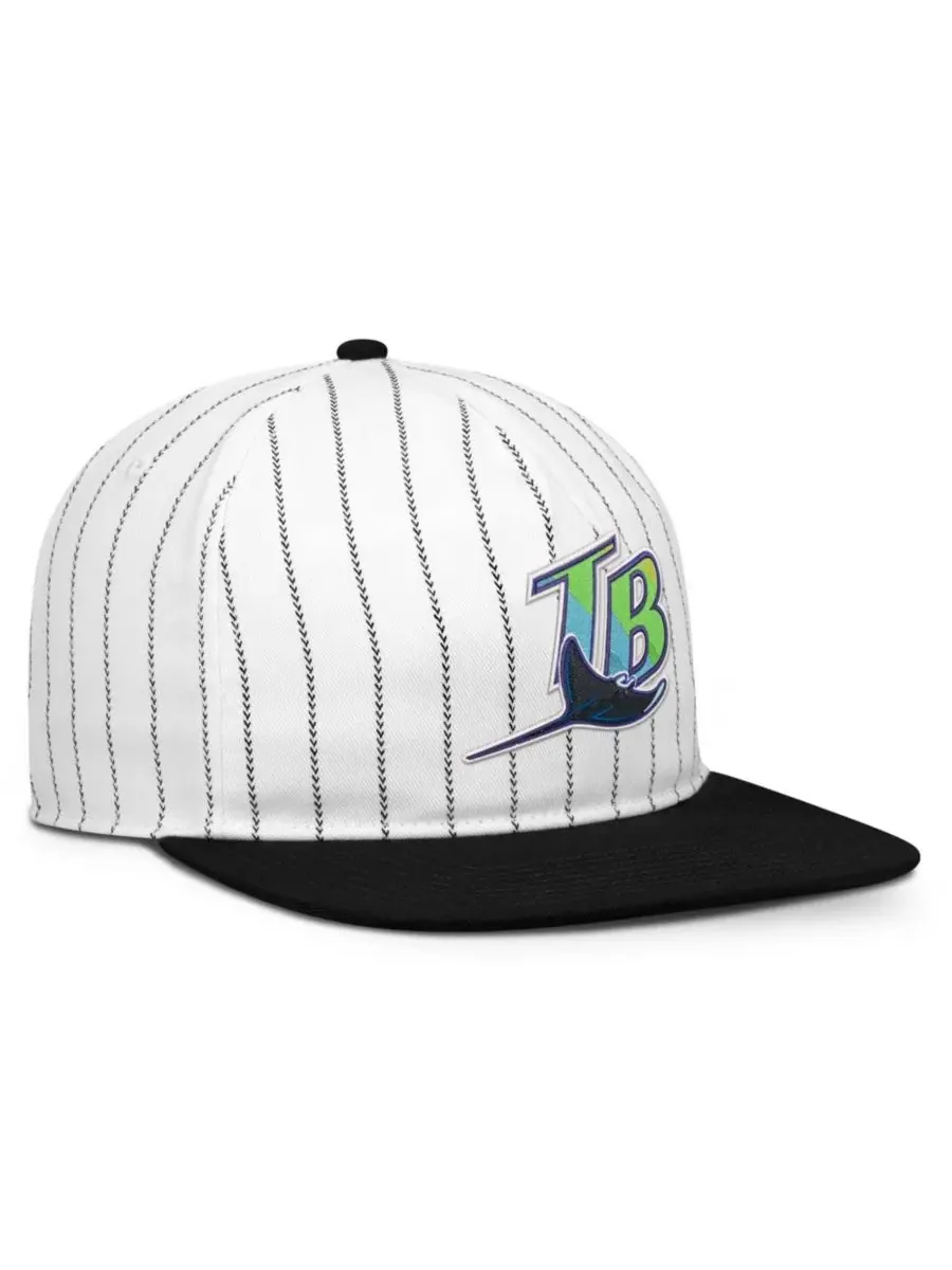 Бейсболка мужская с вышивкой команды Tampa Bay Rays Nike — изображение 3 из 4, белый черный