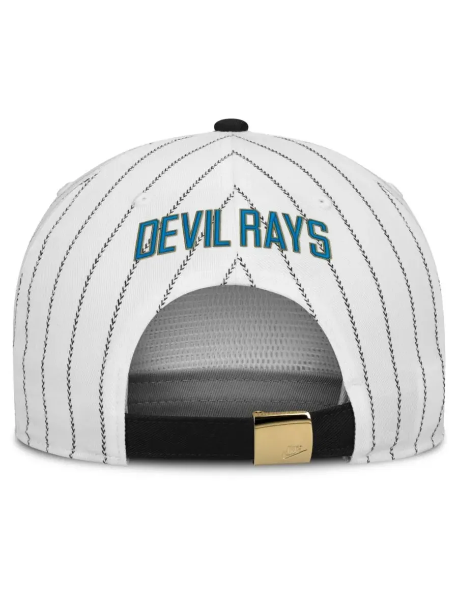 Бейсболка мужская с вышивкой команды Tampa Bay Rays Nike — изображение 4 из 4, белый черный