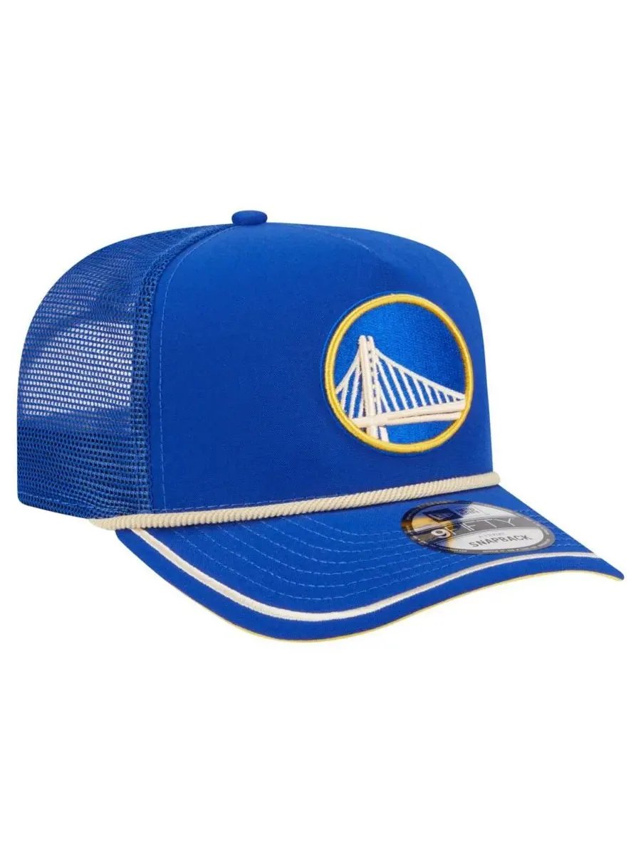 New Era Мужская винтажная бейсболка Royal Golden State Warriors Team Rope A-Frame 9FIFTY Snapback — изображение 2 из 4