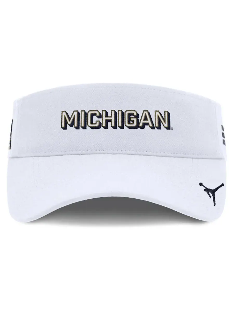 Jordan Мужская белая бейсболка Michigan Wolverines 2025 On-Field Gameday Performance Ace с — изображение 2 из 4, белый