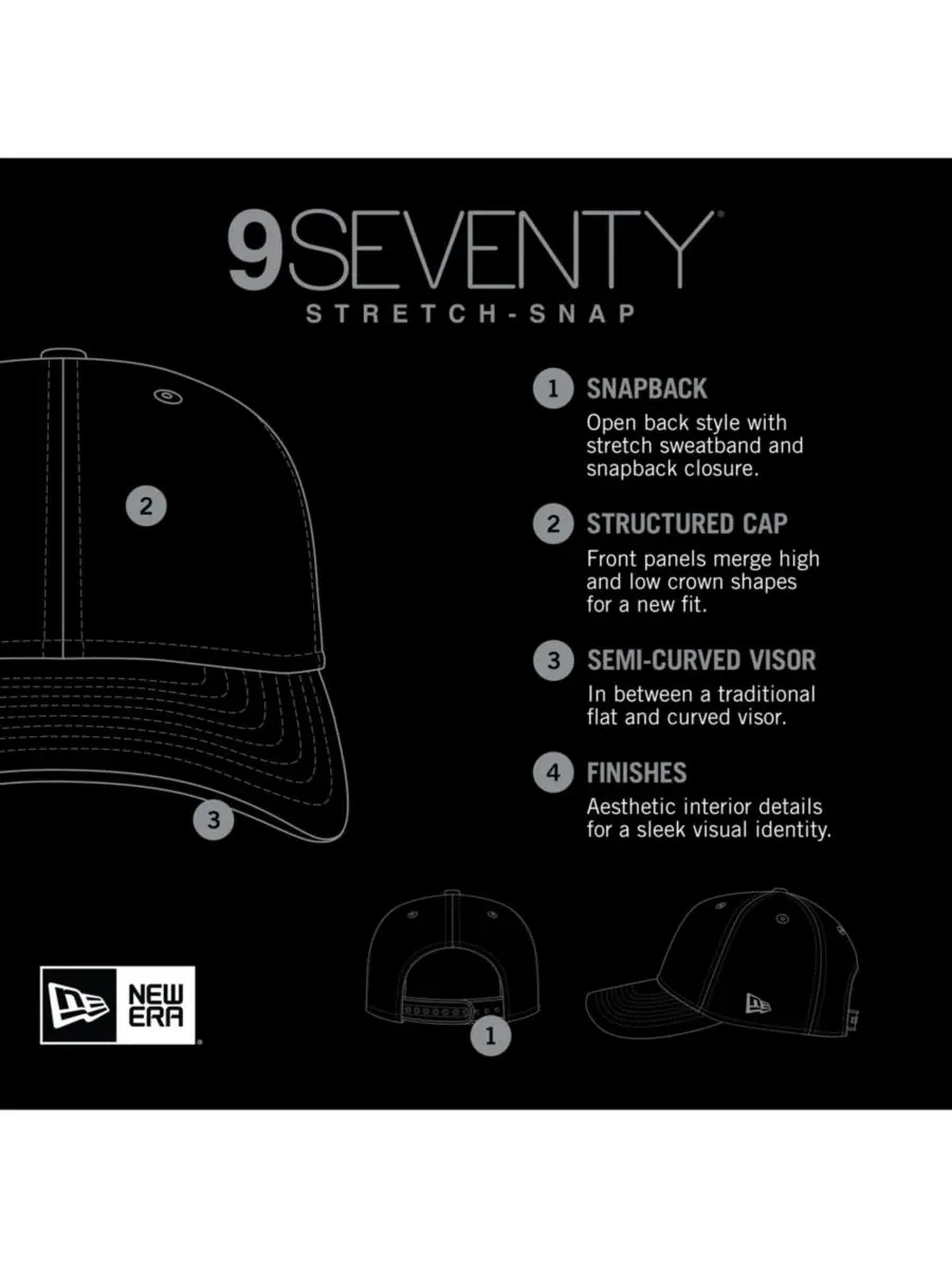 New Era Мужская черная бейсболка Chicago White Sox с маркировкой 9SEVENTY, регулируемая по высоте и — изображение 2 из 5