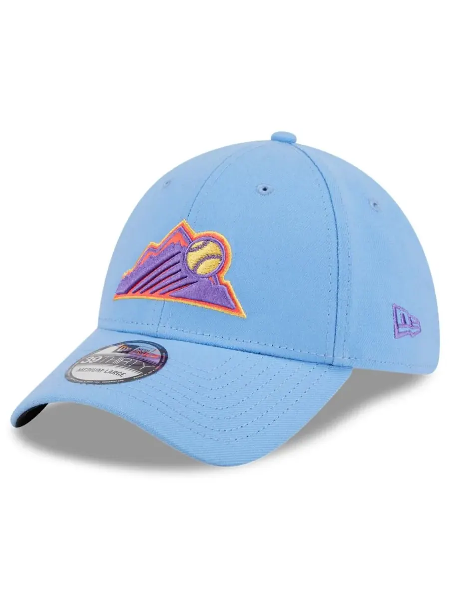 New Era Мужская светло-голубая кепка Colorado Rockies 2025 City Connect 39THIRTY Flex