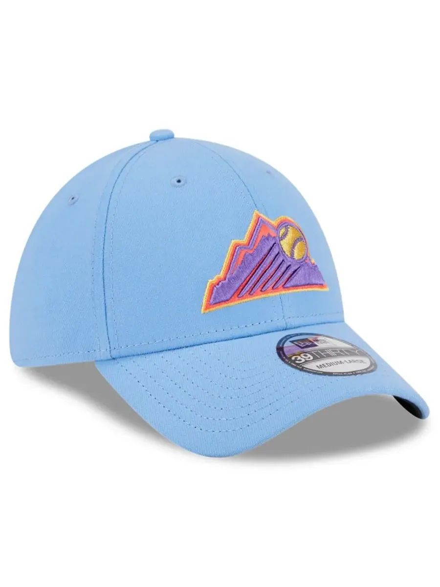 New Era Мужская светло-голубая кепка Colorado Rockies 2025 City Connect 39THIRTY Flex — изображение 3 из 5, светлый синий