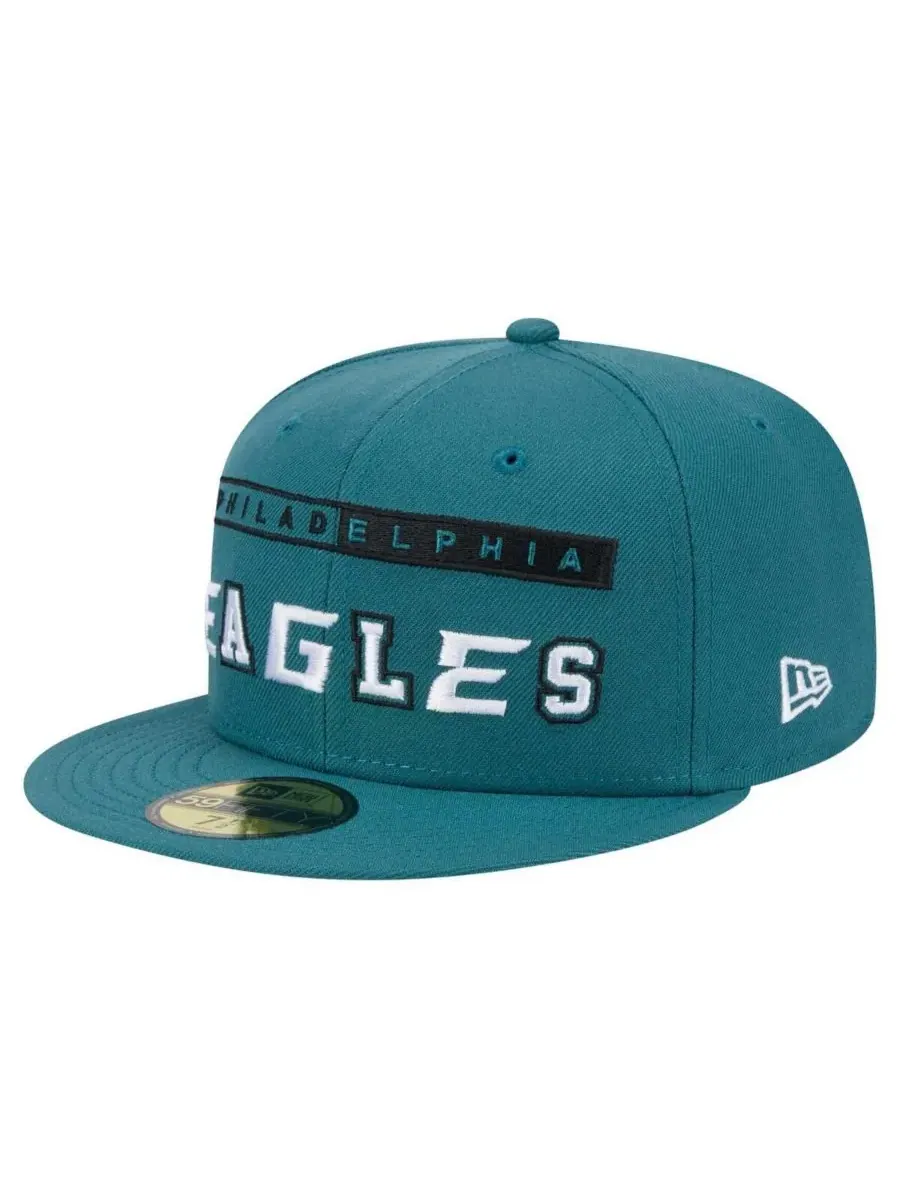 New Era Мужская кепка Ransom 59FIFTY цвета «полуночно-зеленый» с символикой Philadelphia Eagles