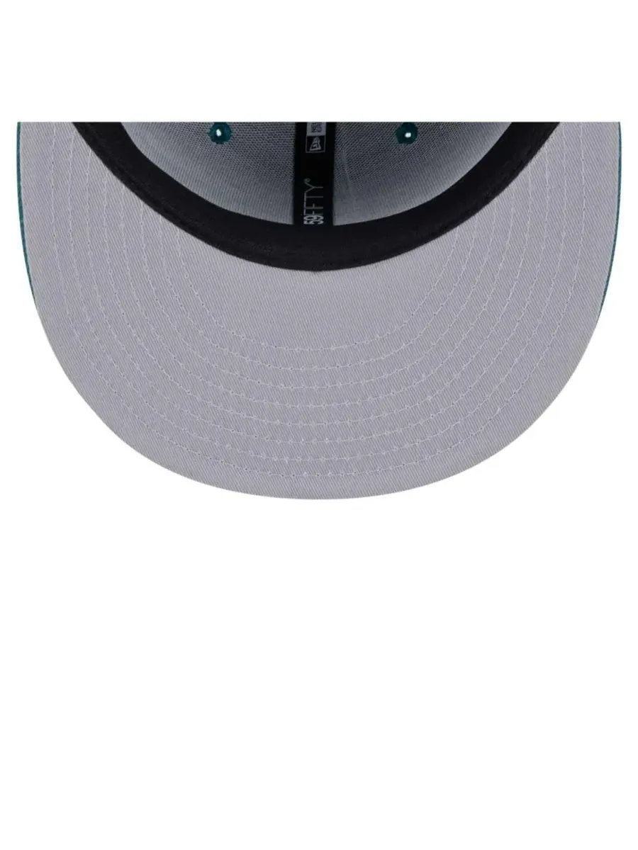 New Era Мужская кепка Ransom 59FIFTY цвета «полуночно-зеленый» с символикой Philadelphia Eagles — изображение 2 из 5