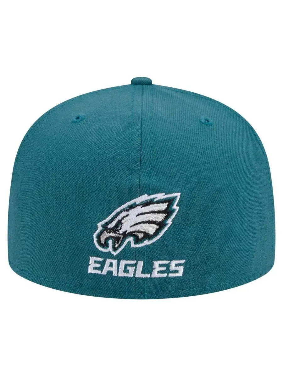 New Era Мужская кепка Ransom 59FIFTY цвета «полуночно-зеленый» с символикой Philadelphia Eagles — изображение 3 из 5