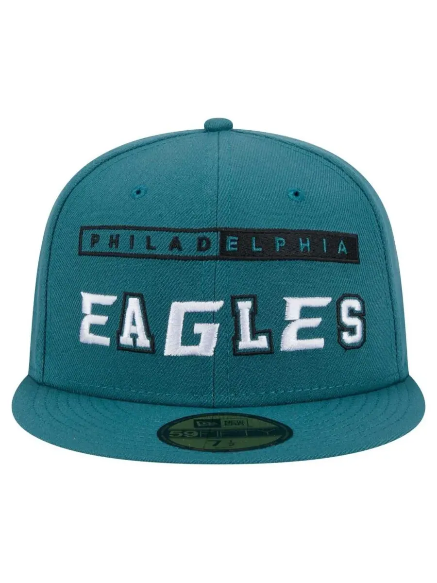 New Era Мужская кепка Ransom 59FIFTY цвета «полуночно-зеленый» с символикой Philadelphia Eagles — изображение 5 из 5