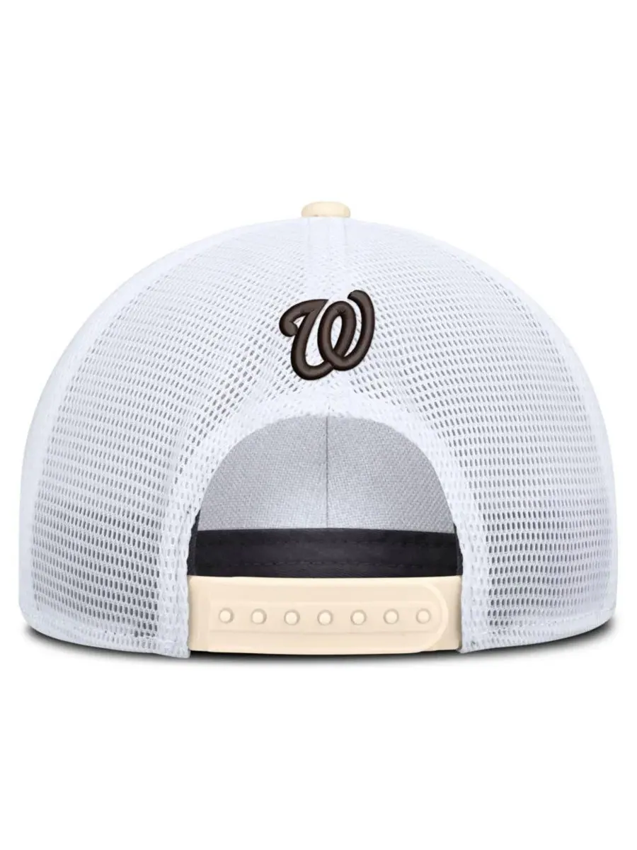 Бейсболка Nike Rise Dri-FIT Trucker с вышивкой Washington Nationals — изображение 4 из 4, натуральный белый