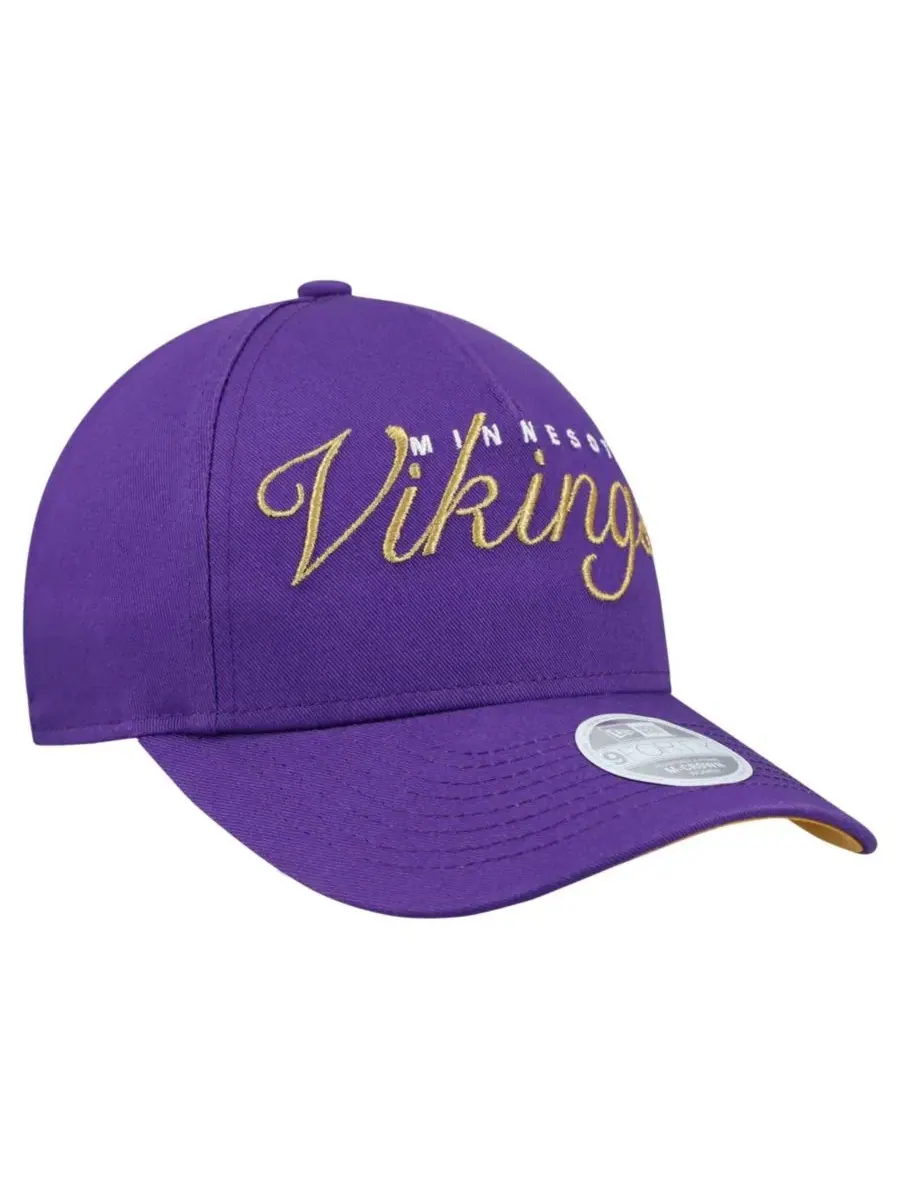 Бейсболка с вышивкой Minnesota Vikings Metallic 9FORTY M-Crown A-Frame New Era — изображение 4 из 5, фиолетовый