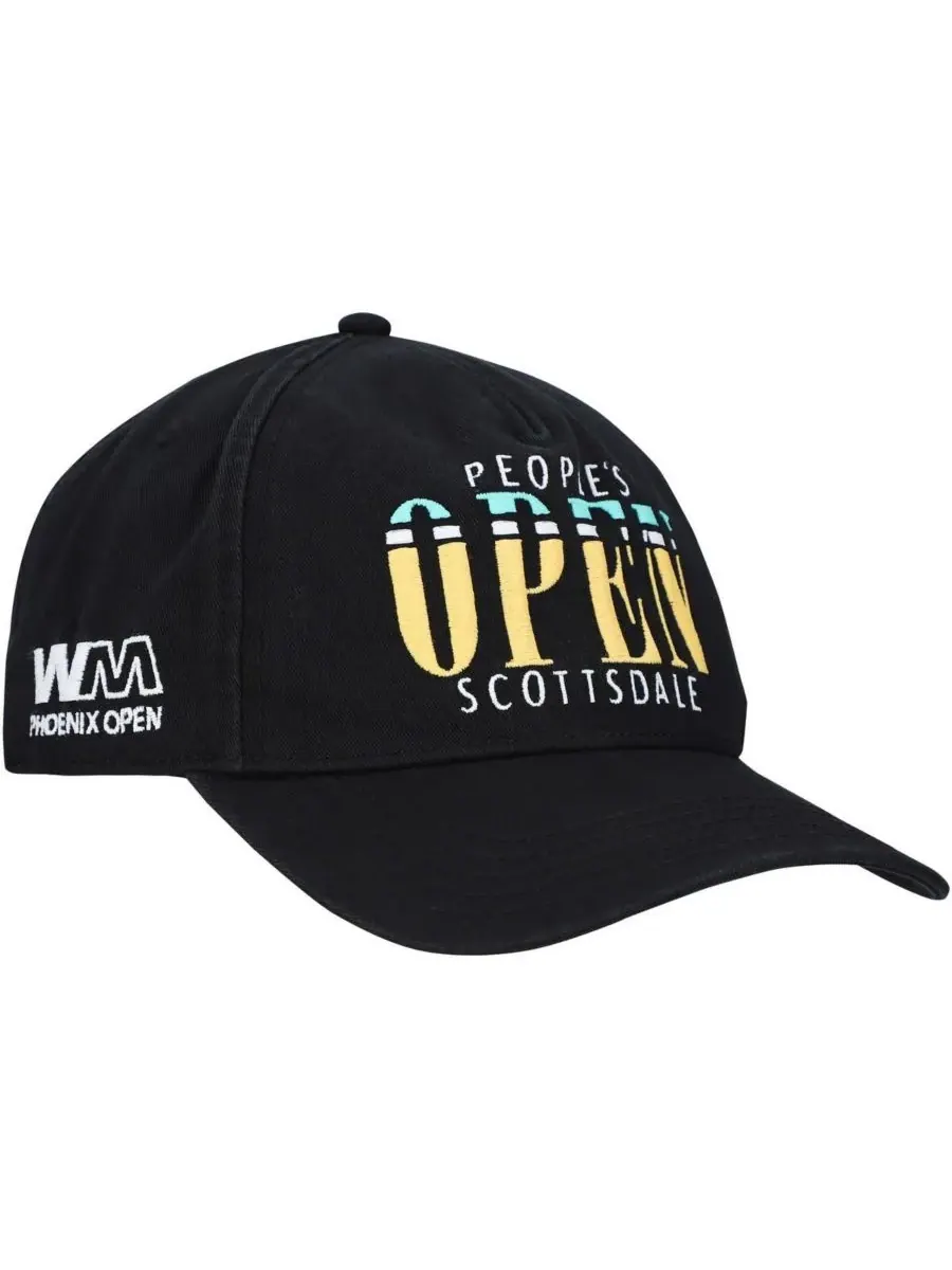 Barstool Golf Мужская черная регулируемая кепка WM Phoenix Open Roscoe — черный