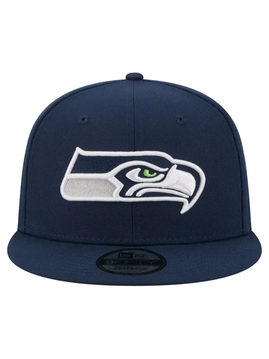 Кепка-снапбек с высокой тульей, с вышивкой Seattle Seahawks New Era — изображение 4 из 4, темно-синий