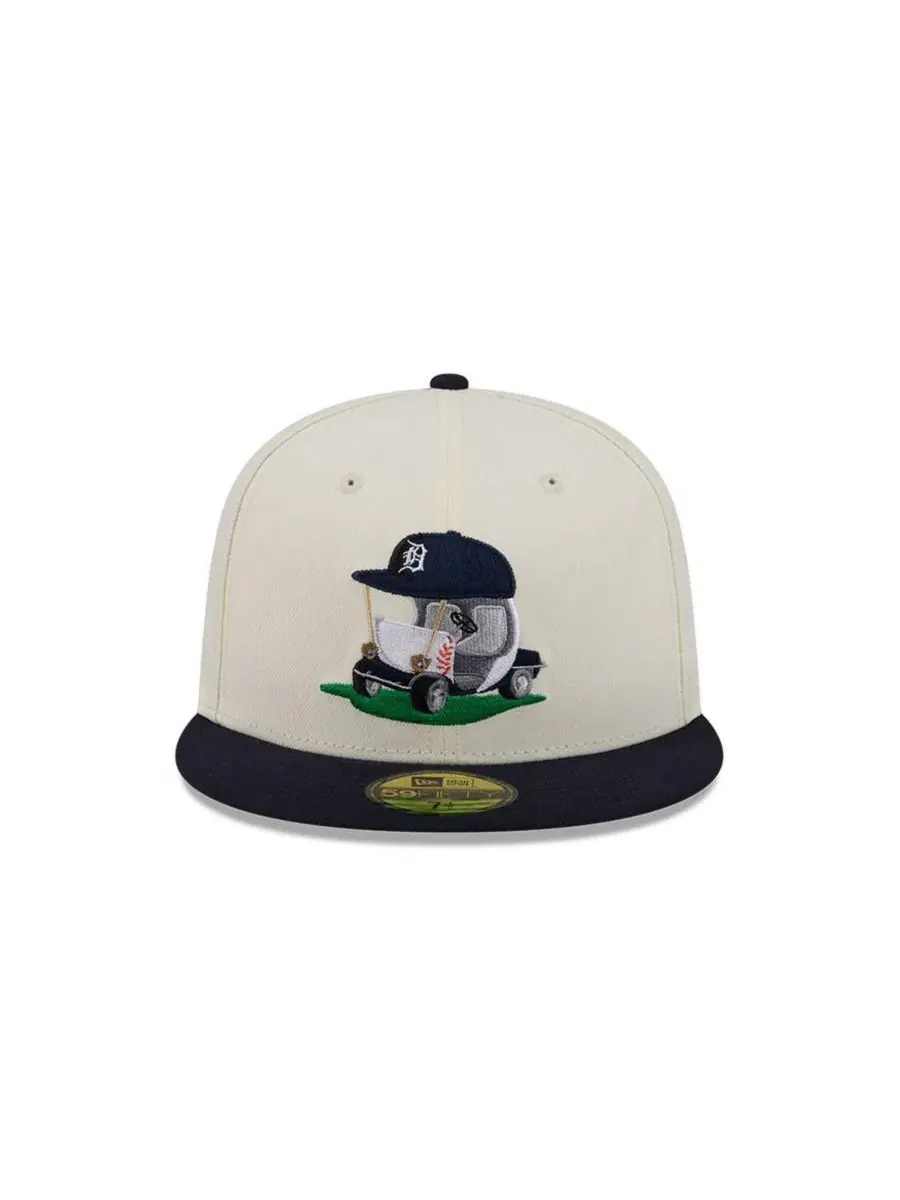 Кепка New Era с вышивкой Detroit Tigers, Bullpen Cart — изображение 2 из 5, кремовый темно-синий