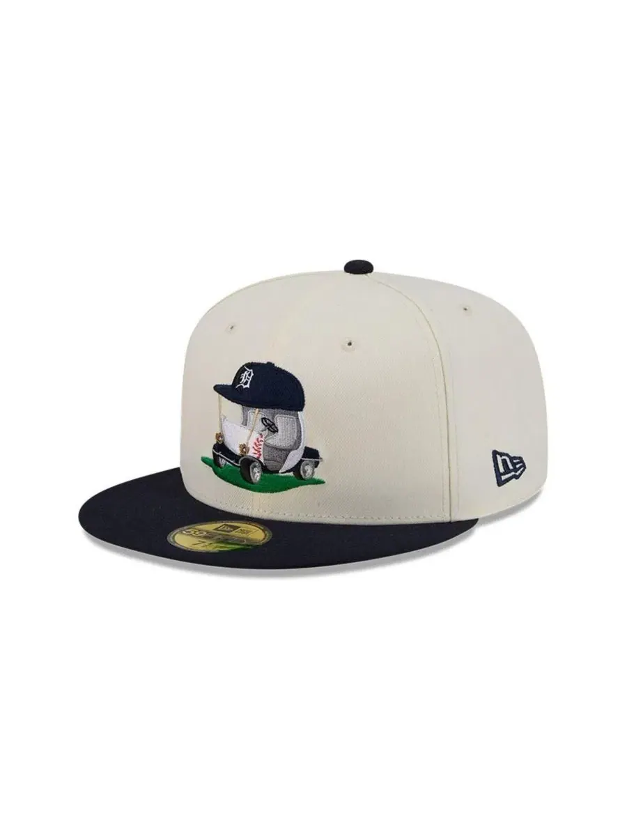 Кепка New Era с вышивкой Detroit Tigers, Bullpen Cart — изображение 3 из 5, кремовый темно-синий