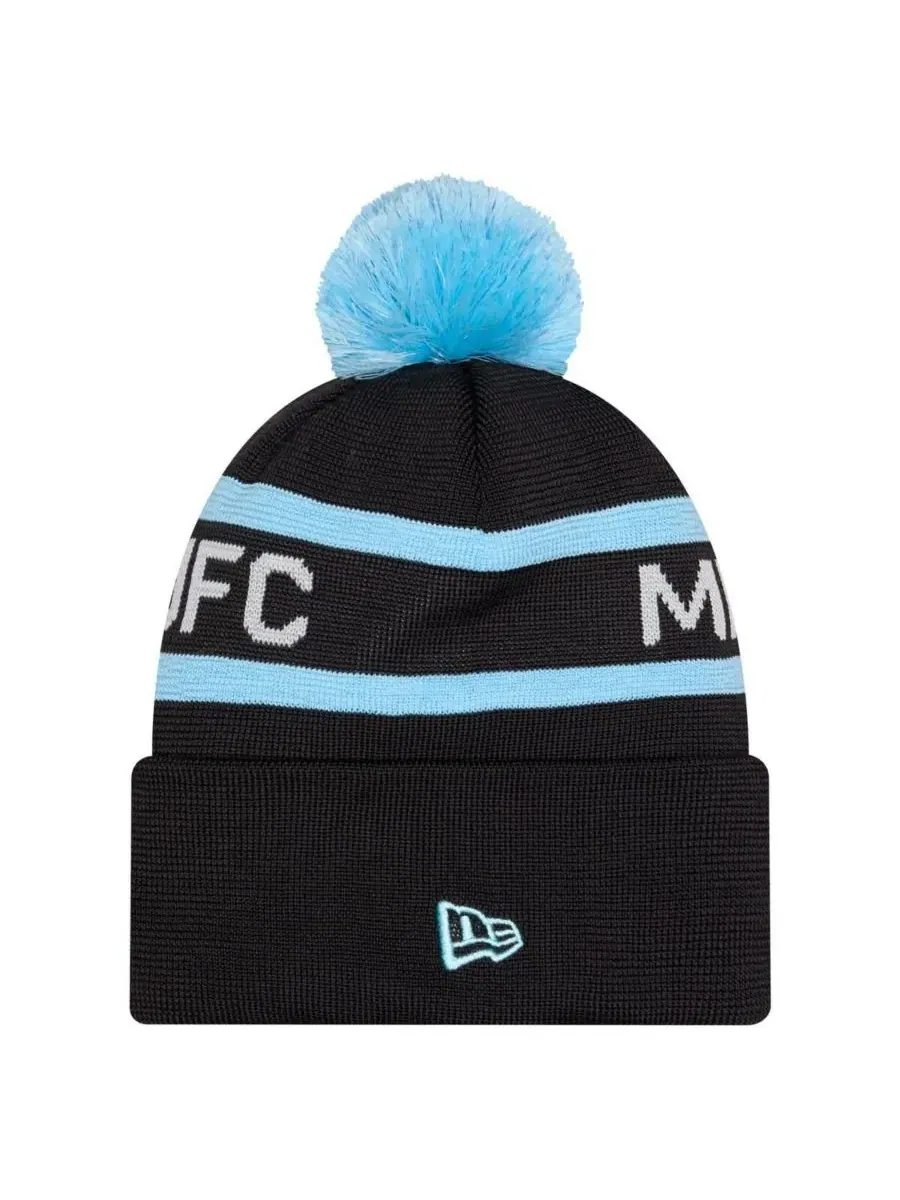 Вязаная шапка с отворотом и помпоном Minnesota United FC 2026 Jersey Hook New Era — изображение 3 из 3, черный