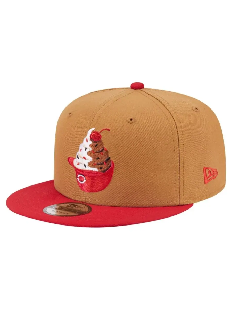 Кепка-снэпбек с вышивкой Ice Cream New Era — изображение 3 из 7, хаки красный