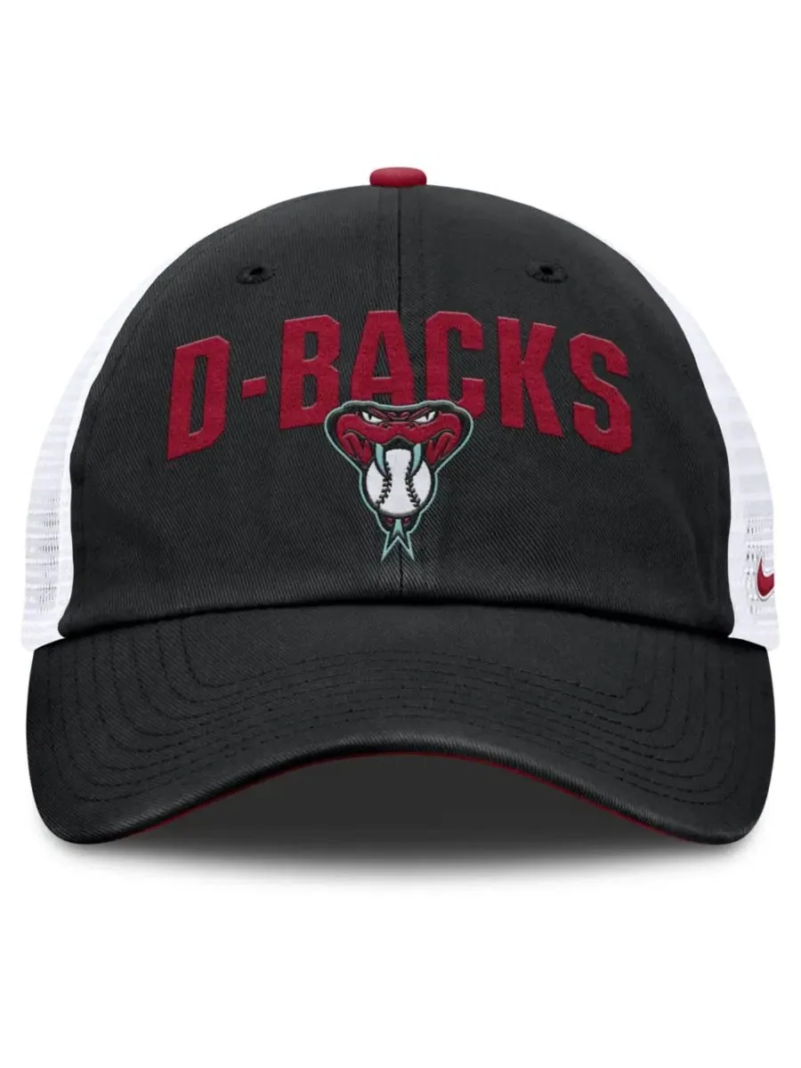 Кепка-тракер с вышитым логотипом Arizona Diamondbacks Nike — изображение 2 из 5, черный белый