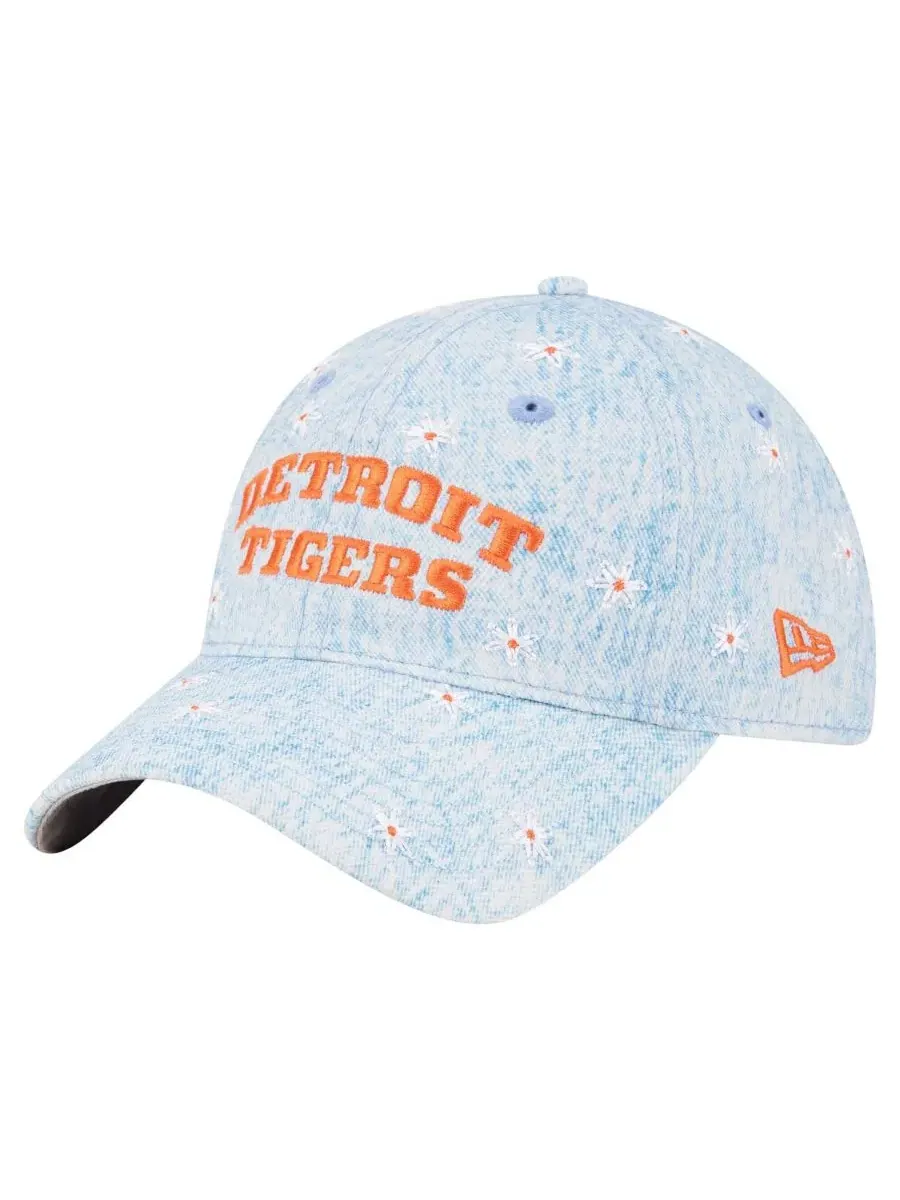 Кепка с вышивкой ромашками Detroit Tigers Daisy All Over 9TWENTY New Era — изображение 3 из 5, светлый синий